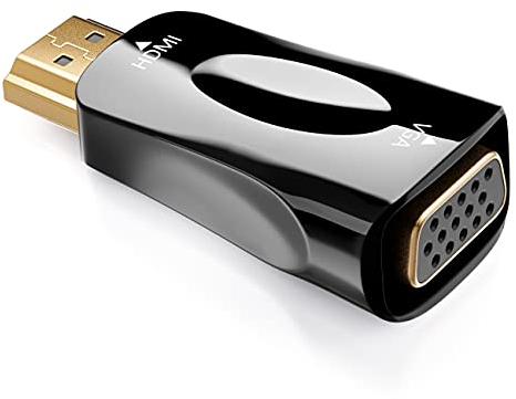 deleyCON Displayport a Adaptador VGA - Cable Adaptador HDMI a Toma VGA Contactos con Chapado en Oro para TV Proyectores Ordenadores Portátiles