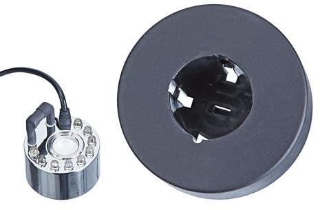 Pontec 87989 PondoFog RGB - Mystischer Teichnebler mit farbiger RGB-LED-Beleuchtung / energiesparender Stimmungserzeuger für Teiche / anthrazitfarben