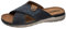 Fischer Herren Pantolette gekreuzte Riemen Lederdecksohle 546813, Größe:44 EU, Farbe:Blau