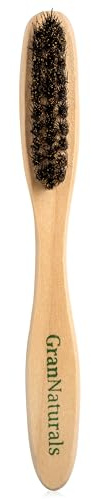 GranNaturals™ Teasing Boar Bristle Brush for Slicking Back Hair, Smoothing Ponytail Bun, Backcombing, Edge Control & Hair Sectioning - Wooden Slickback Hairbrush for a Sleek & Smooth Hairstyle
