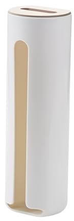 Futuhada Wattepads Aufbewahrung, Wandmontage Wattepadspender mit Deckel aus Holz, Aufbewahrungsbox Wattepads Schminke, Praktischer Kosmetikbehälter aus Baumwolle für Badezimmer, Weiß