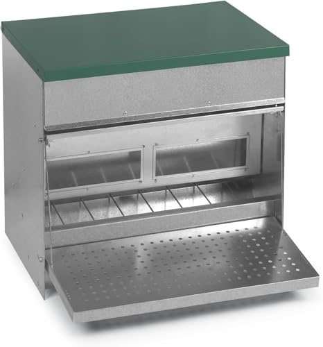 Agrarzone Mangeoire Automatique pour Poules avec pédale 20 kg - Mangeoire Automatique pour Poules Anti-Rats - Distributeur de Nourriture réduisant Le gaspillage Alimentaire