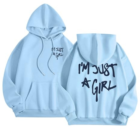 Generisch Sweat à capuche décontracté pour femme avec imprimé dans le dos - Sweatshirt Harajuku - Sweat à manches longues - Y2k Hip Hop - Sweat à capuche à manches longues - Veste de mi-saison