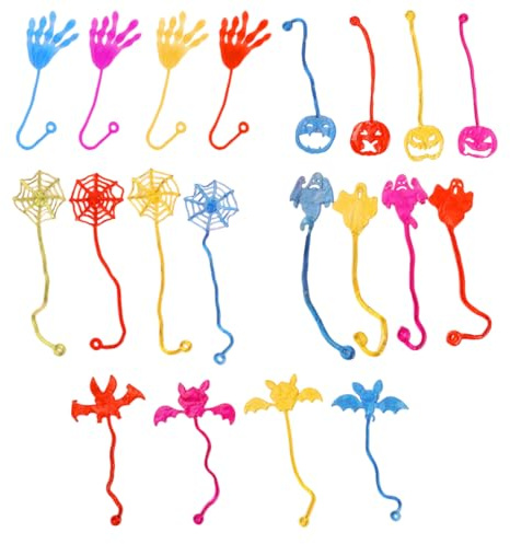 WUSJCOF 20 Piezas Manos Pegajosas Slimy para Fiestas, Regalos Pequeños, Detalles, Ideal para Cumpleaños Infantiles, Halloween (Multicolor)