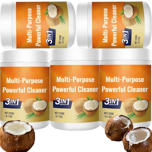 Potente limpiador multiusos para cocina, limpiador de estufas, resistente, pasta de limpieza y pulido de aceite de coco multiusos, desengrasante de horno, elimina las manchas en el microondas, horno y