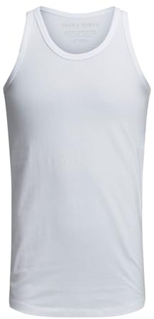 Jack & Jones Basic Tank Top Camiseta de tirantes, Hombre, Blanco (White C-n100), M