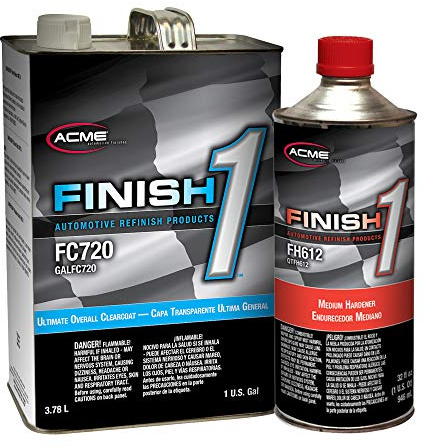 SHERWIN WILLIAMS Finish 1 Automotive Refinish Ultimate Overall Clearcoat (FC720), 1 Gallon | Medium Universal Hardener (FH612), 1 Quart Included