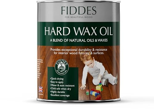 Fiddes Semi Gloss Finish Hard Wax Oil 1 Litre, Clear