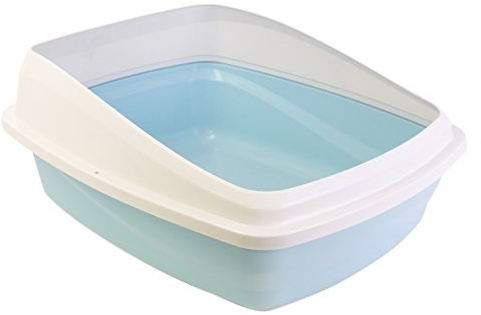 Catit Katzentoilette mit Rand, 38 x 48 x 19cm, blau/grau