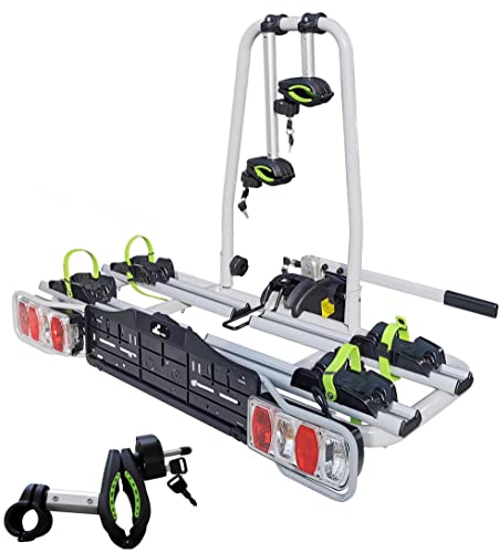 eBike Fahrradträger fürs Auto | Klappbar für Anhängerkupplung - Bis 60kg/2 E-Bikes - Diebstahlsicher - Einfache Montage - Hohe Zuladung - Stabiler Heckträger - Ideal für E-Fahrräder