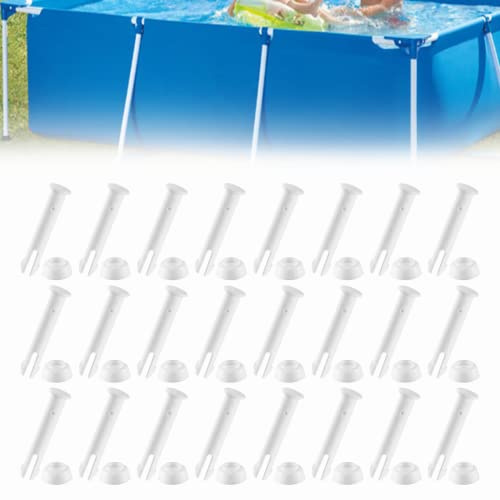 xlwen 24 stycken Intex pool reservdelar, penna splint pin pool, reservdelar ram pool ersättning, pin splint stift, pool ersättning reservdelar, pennor och tätningar lämpliga för simbassänger