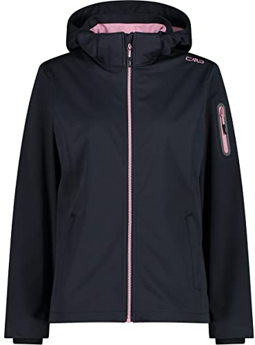 CMP Jacke Hoodie Zip, Anthrazit-Rouge, EU 38, Anthrazit-Rouge, 38