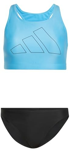 adidas Mujer Big Bars Bikini, Blue Burst/Black, 36
