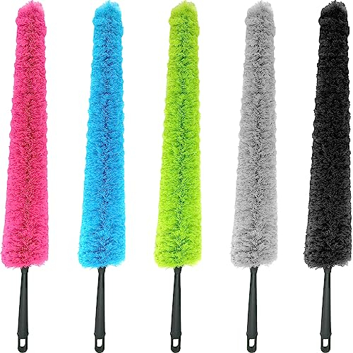 Smith’s® Premium Microfibre Radiator Cleaning Brush | Black | Extra-Long Reach (77cm) | Slim, Strong & Flexible Duster | Washable | Multi-Purpose - Cabinets, Skirting Boards, & More!