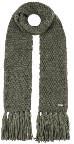 Seeberger Salvirola Strickschal Damenschal Fransenschal Winterschal (One Size - oliv)