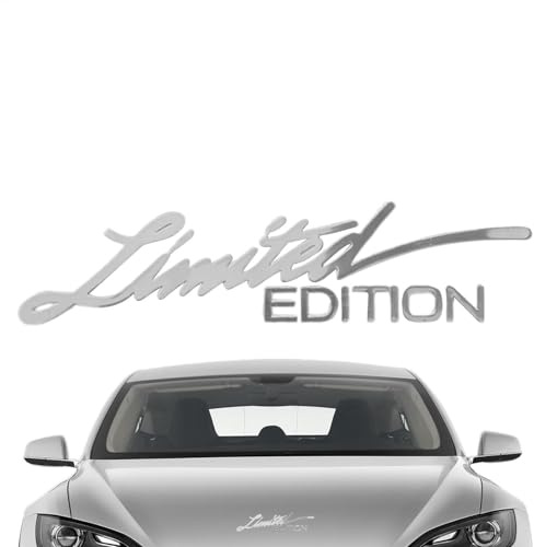 Pegatina de metal de edición limitada, emblema con logotipo distintivo | Lateral y trasero para coche, escala metálica impermeable, decoración