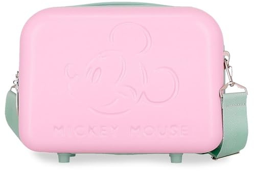 Disney Joumma Bags Good Trip Valigia per cabina per bambini, rigida ABS chiusura a combinazione laterale 28,4 l 2 kg 4 ruote doppie bagaglio a mano, Rosa, Taglia unica, Trousse