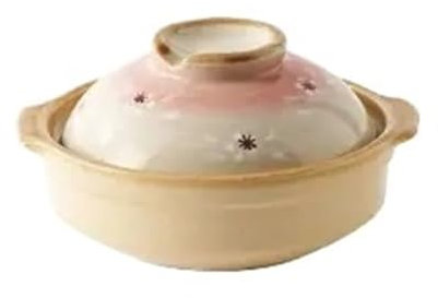 UBOHUZ Casseruola Pentola for Zuppa Pentola di Coccio Casseruola Pentola in Ceramica Pentola for Zuppa Pentola Resistente alle Alte Temperature for Casseruola per Brasare, Stufare(Beige01)