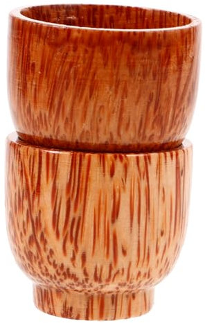 Alipis 2pezzi Tazze Da Legno Per Bevande Multiuso Boccale in Legno Sicuro e Resistente Per Tè e Vino Tazze Artigianali Con Ampia Capacità Per Cucina e Campeggio