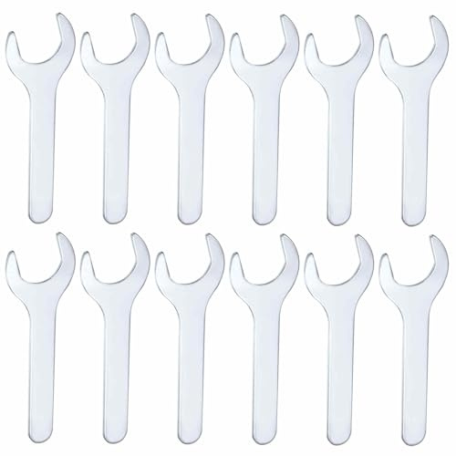 HARFINGTON 12pcs Super Thin Open End Wrench 28mm Metric 135mm Long 2.8mm Thickness Lightweight U-Shaped Spanner Single End Wrenches for Automotive Repair Furniture Assembly