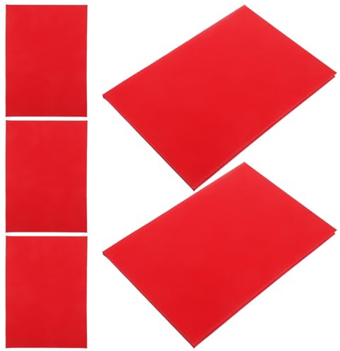 Uonlytech Portacertificati Rossi A5 a Tinta Unita Set da 5 Copertine per Diplomi Vuote in Carta Spessa Cartelle per Certificati di Laurea e Premi per Eventi Accademici e Aziendali