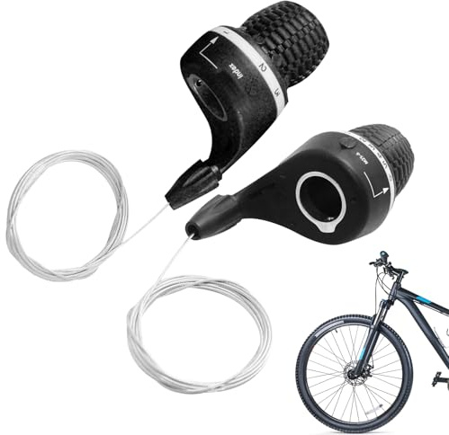 Wisylizv Hastighets-cykelväxelspak – M25 3 x 6 par vänster-höger-växelspak | ABS-mountainbikeväxlare utbyte | kabel 22 mm klämma att vika | Racercykel ATV Dirtbike motorcykel cykeldelar