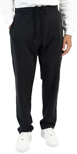 Mjukisbyxor Herr Svarta – Bekväma Joggers med Elastisk Midja, Dragsko och Fickor, Casual Sweatpants för Träning och Fritid