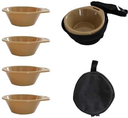dzqad Bol para Acampar,Vajilla Apilable con de Almacenaje,Set de 4 Boles de Cocina - Para Mochileros Picnic Exterior Interior Cocina Hogar Comida Cena Barbacoa Playa
