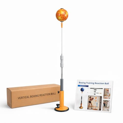Balón reflejo de boxeo de pie con soporte, saco de velocidad ajustable en altura para entrenamiento de reacción, coordinación ojo-mano, fitness y gimnasio en casa para adultos y niños