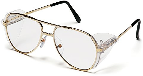PYRAMEX Pathfinder Safety Eyewear Clear Lens With Gold Frame Safety