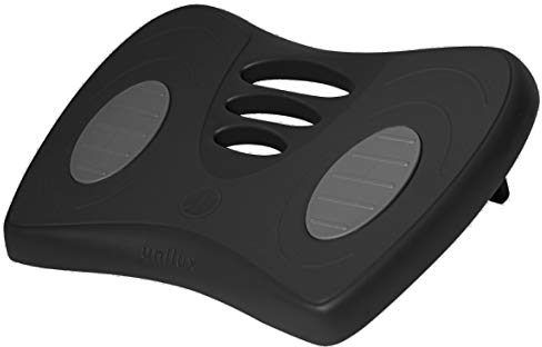 Unilux Fußstütze Chrysalis, verstellbar, rutschfest, Fußbank für Büro und Zuhause, schwarz, L 42 x P 32 cm