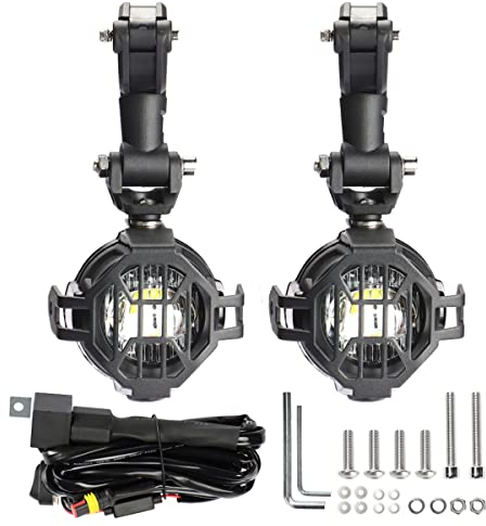 MARCHFA KOLOME Motorrad Licht Fit für Motorrad Fahrrad ATV Traktor Gabelstapler Boot Universal Scheinwerfer Scheinwerfer Nebellicht Lauflicht Hilfslampe (2ST)