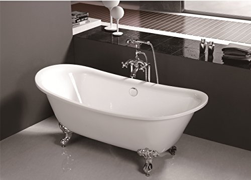 Rubeza C-3138%100 Baignoire sur pied en acrylique pur 1700 mm
