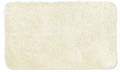 WohnDirect Badezimmerteppich Beige - Badematte rutschfest 50 x 80 cm - Badteppich Set, waschbar