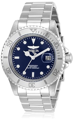 Invicta 40mm Men's Pro Diver Blue Dial Silver Tone Stainless Steel Watch 34023