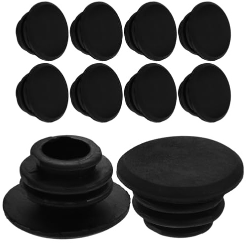 Garneck 10pcs 22mm Bike Handlebar Bar End Plugs End Caps Rubber Easy Install Grip Protection