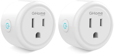 GHome Smart Plug Mini, WiFi Smart Outlet Plug Works with Alexa and Google Home, Timer Outlet with APP Control, Smart Plugs Only Supports 2.4GHz Network, No Hub Required, ETL FCC Listed, White