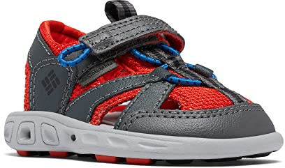 Columbia Childrens Techsun Wave Sandali Da Trekking da Unisex - Bambini e ragazzi, Grigio (Dark Grey x Spicy), 26 EU