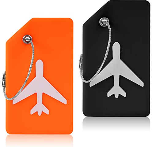 Flintronic Etichette Valigia, 2 Pezzi Etichette per Valigie, Viaggia Bagagli Tag, Bagaglio Accessori da Viaggio Luggage Tags, per Viaggio Holiday Deposito Bagaglio, Borse da Viaggio