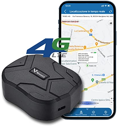 4G LTE GPS Tracker Auto 10000mAh Echtzeit-Ortung/Geo-Zaun-Alarme/Kostenlose App, 80 Tage Standby Starker Magnet Wasserdicht Anti-Lost Locator