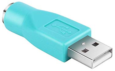 AMZLORD PS/2 till USB hona till hane tangentbordsadapter PS2-uttag till USB-kontakt omvandlare för mus och tangentbord, ersättning PS2 tangentbordsadapterkontakt