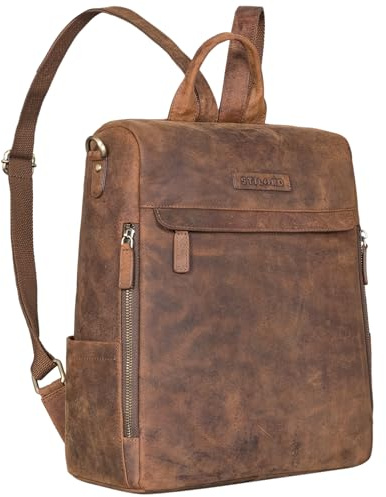 STILORD Tarik 2-in-1 Diebstahlsicherer Rucksack Leder - Multifunktional als Lederrucksack oder Umhängetasche, ideal als Cityrucksack Crossbody Tasche Daypack Echtleder Farbe:Avani - braun