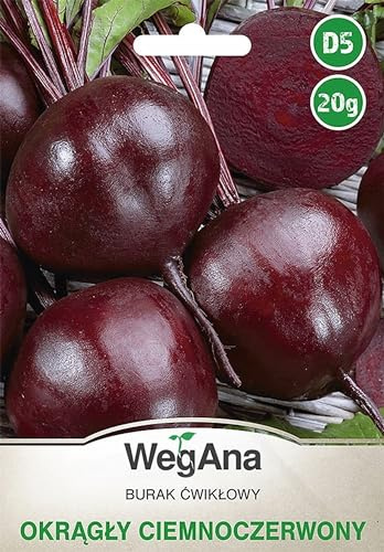 WegAna Semillas de Remolacha Redonda Rojo Oscuro 20 g, Semillas de Hortalizas Robustas, Semillas de Hortalizas, Semillas de Cultivo