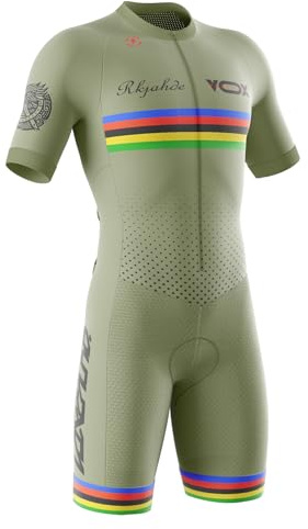 VOXCAUTQ Men's MTB Triathlon Tri Suit Suit Quick-Drying Cycling Skinsuit,For Cycling Training Road Bike Cycling Clothing,Tri Suit for Cycling, Duathlon (Typ-8,XL)