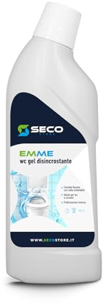 SECOSTORE EMME WC DISINCROSTANTE, Detergente Pulitore Gel Anticalcare Igienizzante Fresco Profumo | Flacone da 750 ml