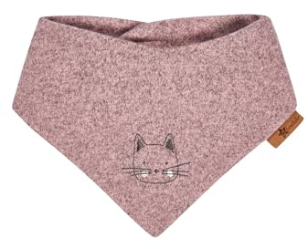 Sterntaler Halstuch aus weichem Jersey mit Katzen-Stickmotiv, gefüttert, mit Klettverschluss - Mädchen Accessoires für Babys und Kleinkinder - weich, elastisch und stilvoll - rosa melange, Gr. 1