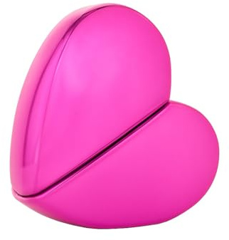 GABANA Bottiglia di profumo vuota a forma di cuore, rosa, vetro colorato, design elegante, 25 ml, con vaporizzatore, per profumi e oli essenziali