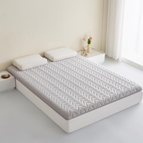 Materasso pieghevole portatile per casa e dormitorio, materasso morbido per alleviare la pressione, comodo sonno per studenti e adulti, 80 x 190 x 4 cm (31 x 75 x 1), grigio