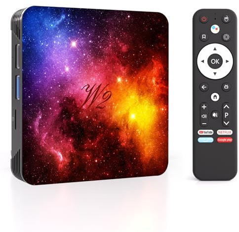 Android 14 TV Box, 4 Go de RAM, 128 Go de ROM, Quad-Core