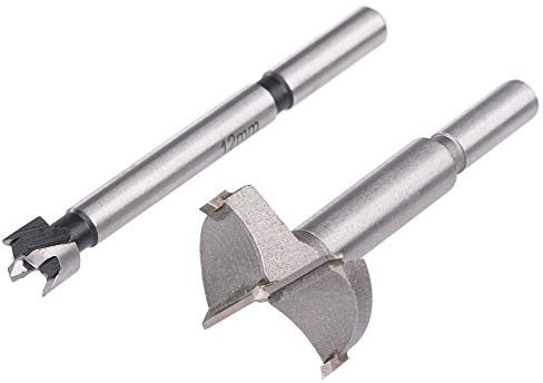 UK Drills 1 x 34.0mm New Forstner Bit Wood Hole Cutter Round Shank TCT Tip